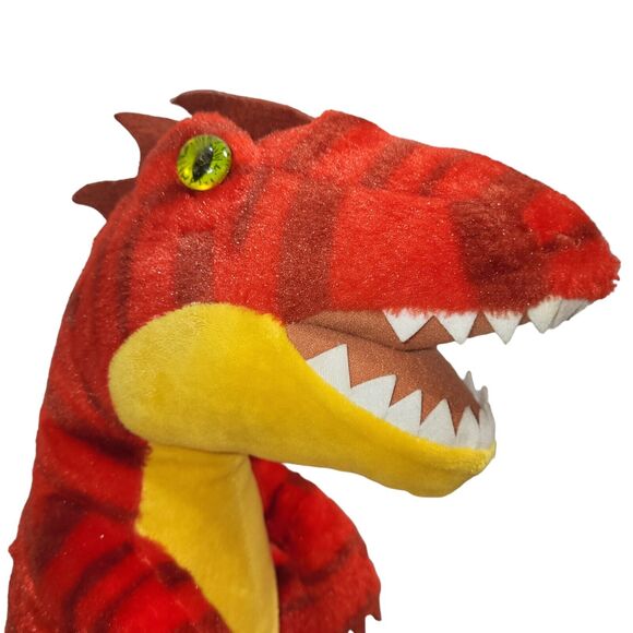 Build A Bear Plush Red Dinosaur T Rex Velociraptor Raptor Stuffed Animal 19" - Picture 2 of 16